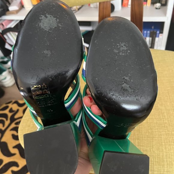 KENZO WOMEN'S ANA HEELED MULE SANDALS - GRASS GREEN sz 40 us 9 womens - Picture 5 of 8